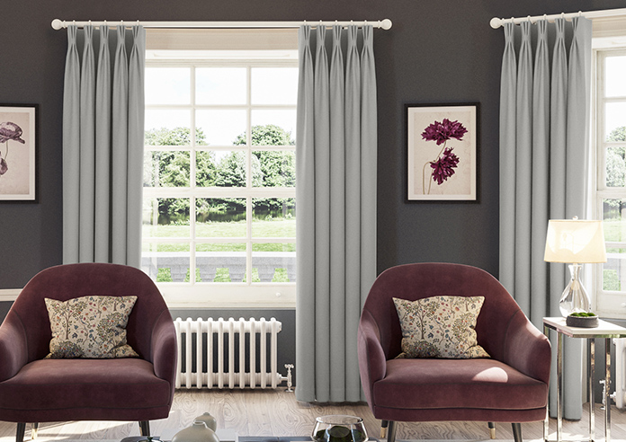 Menton, Stone Grey - Made to Measure Curtains - Image 3